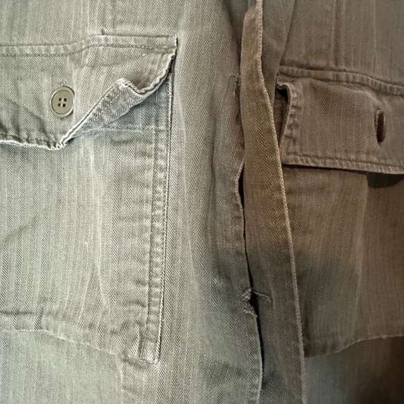 Vintage 1970s PVBA Monetex Belgian Military Button-up Large - Picture 5 of 6